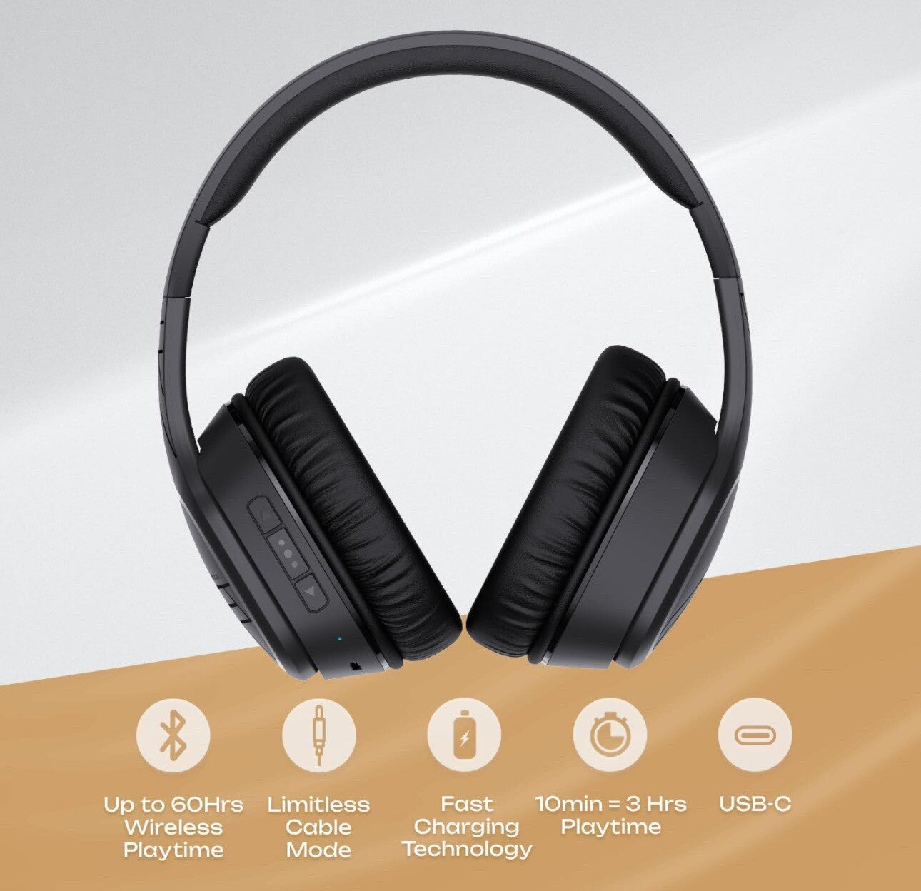Wireless Bluetooth Gym Headphones over Ear Noise Cancelling Exercise Earphones
