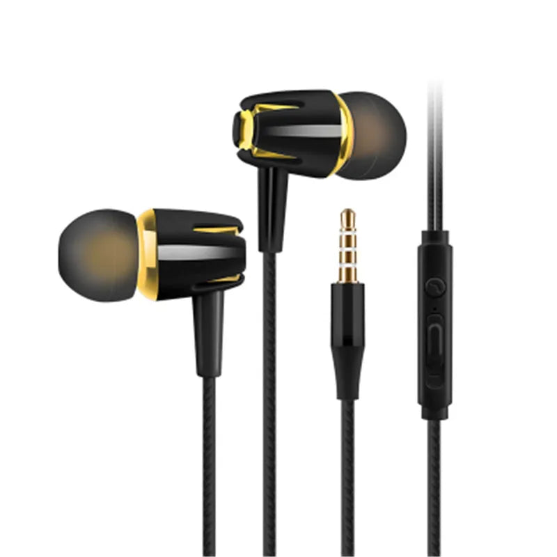 Wired Headphones 3.5Mm Bass Stereo Music Earbuds Sports Headsets with Mic for Iphone Samsung Xiaomi Android IOS Smart Phone