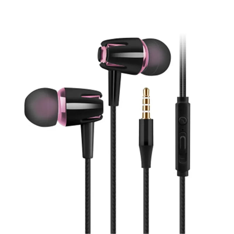 Wired Headphones 3.5Mm Bass Stereo Music Earbuds Sports Headsets with Mic for Iphone Samsung Xiaomi Android IOS Smart Phone