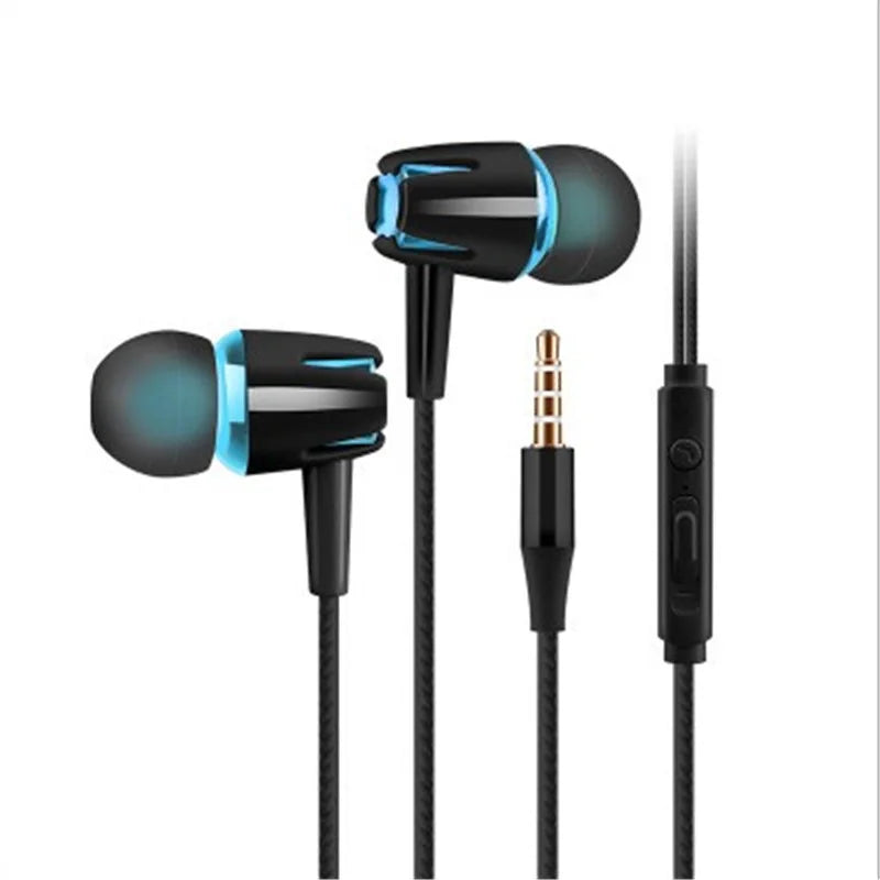 Wired Headphones 3.5Mm Bass Stereo Music Earbuds Sports Headsets with Mic for Iphone Samsung Xiaomi Android IOS Smart Phone