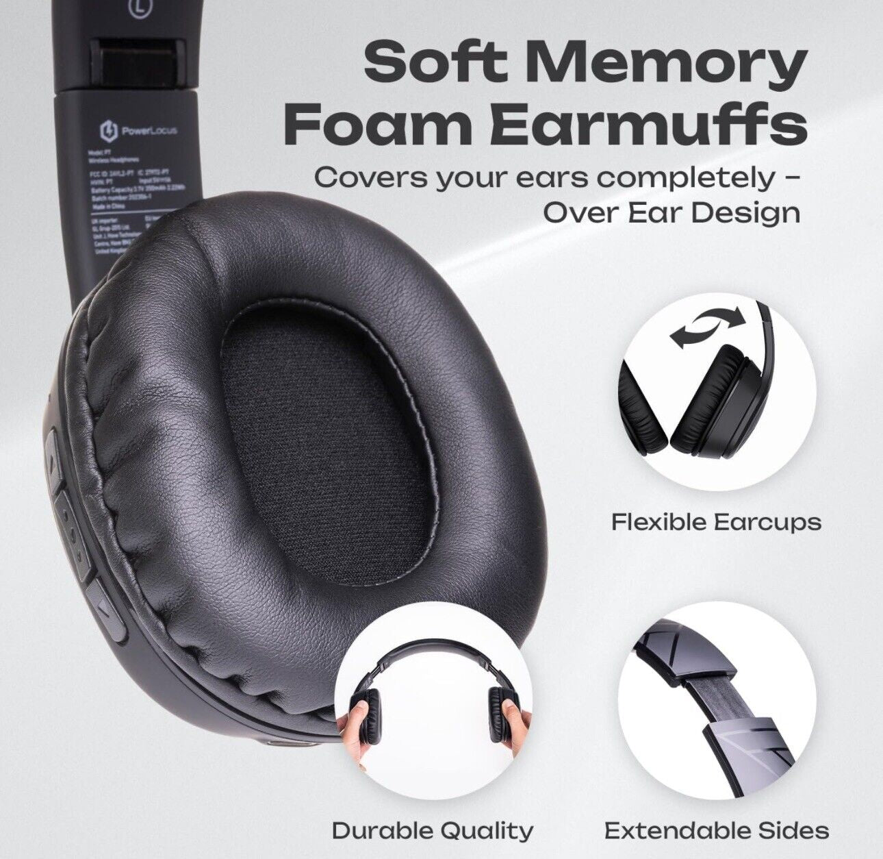 Wireless Bluetooth Gym Headphones over Ear Noise Cancelling Exercise Earphones