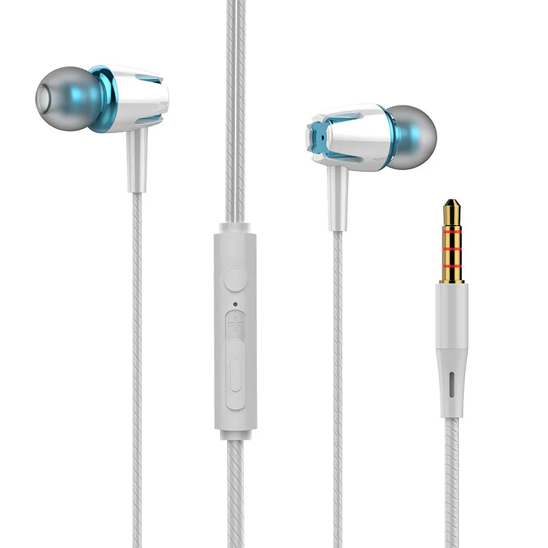 Wired Headphones 3.5Mm Bass Stereo Music Earbuds Sports Headsets with Mic for Iphone Samsung Xiaomi Android IOS Smart Phone