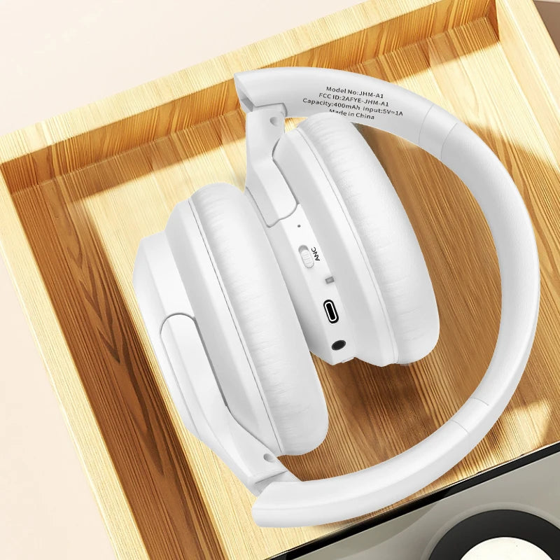 ANC Noise Canceling Headphones A1 Wireless Bluetooth Headphones BT5.3 400Mah Over-Ear Foldable for Sports Work Games