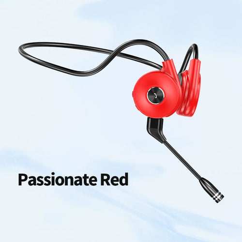 Bone Conduction Headphones Wireless Sports Earphones Dual Microphone Noise Cancellation for Cycling Bluetooth-Compatible