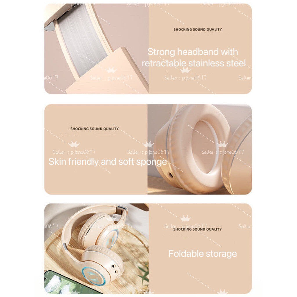 Wireless Bluetooth Headphones with Noise Cancelling Over-Ear Earphones 5.3 UK